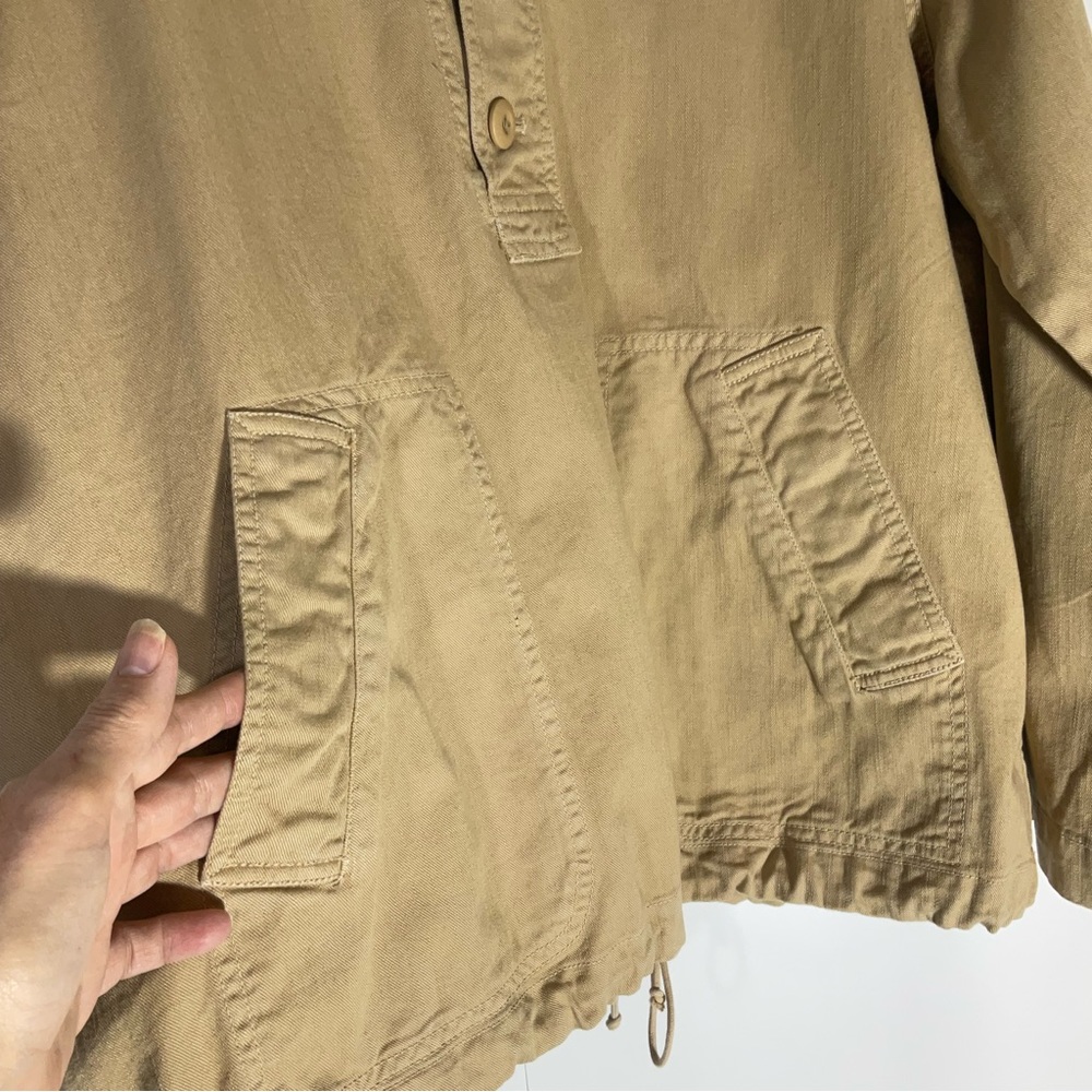 J. Crew Women’s Anorak Heritage Silhouette Hooded Pullover Jacket Beige Size LG - Picture 7 of 16